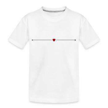 Herzpfeil - Kinder Premium Bio T-Shirt - Weiß - Vorne