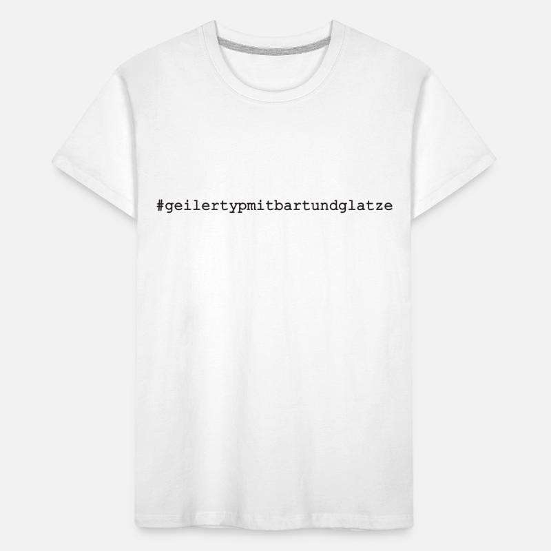 geilertypmitbartundglatze - # geiler Typ mit Bart Kinder Premium Bio T-Shirt