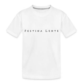 festina lente - T-shirt bio Premium Enfant - blanc - Devant