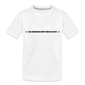Les légendes sont nées en 2010 - T-shirt bio Premium Enfant - blanc - Devant