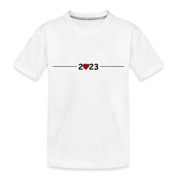 Année du cœur 2023 - T-shirt bio Premium Enfant - blanc - Devant