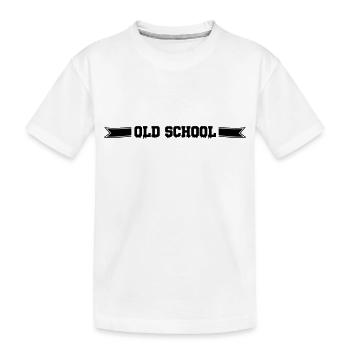 old school - Kinder Premium Bio T-Shirt - Weiß - Vorne
