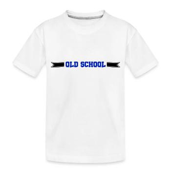 old school - Kinder Premium Bio T-Shirt - Weiß - Vorne