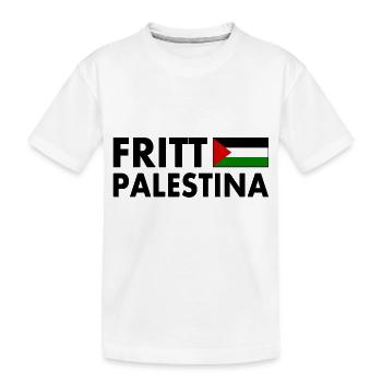 Fritt palestina - Kids' Premium Organic T-Shirt - white - Front
