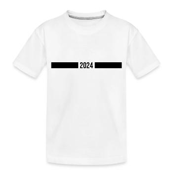 Année 2024 - T-shirt bio Premium Enfant - blanc - Devant