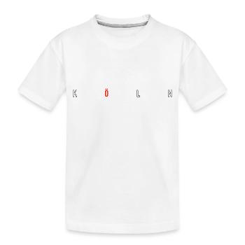 Cologne with red ö - Kids' Premium Organic T-Shirt - white - Front