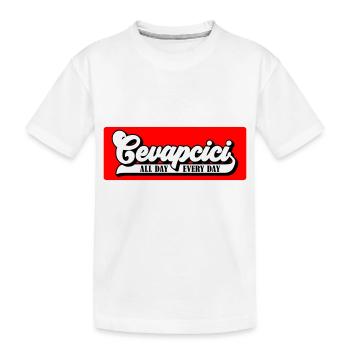 Les couleurs peuvent être modifiées | Cevapcici - Balkan Grill - T-shirt bio Premium Enfant - blanc - Devant