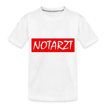 Notarzt - Kinder Premium Bio T-Shirt - Weiß - Vorne