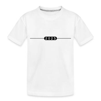 2025 Linie - Kinder Premium Bio T-Shirt - Weiß - Vorne