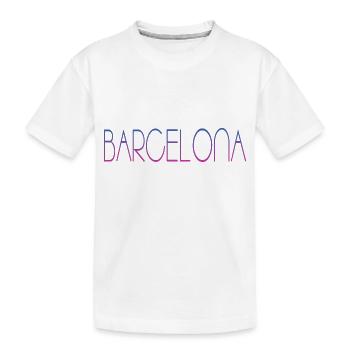 Barcelona - Kinder Premium Bio T-Shirt - Weiß - Vorne