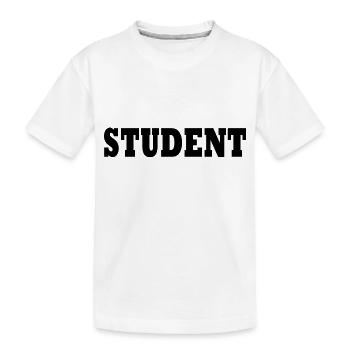 Student - Kids' Premium Organic T-Shirt - white - Front