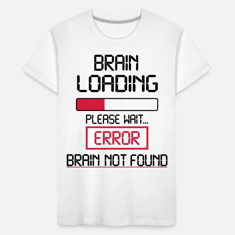 brain loading error Kids' Premium Organic T-Shirt