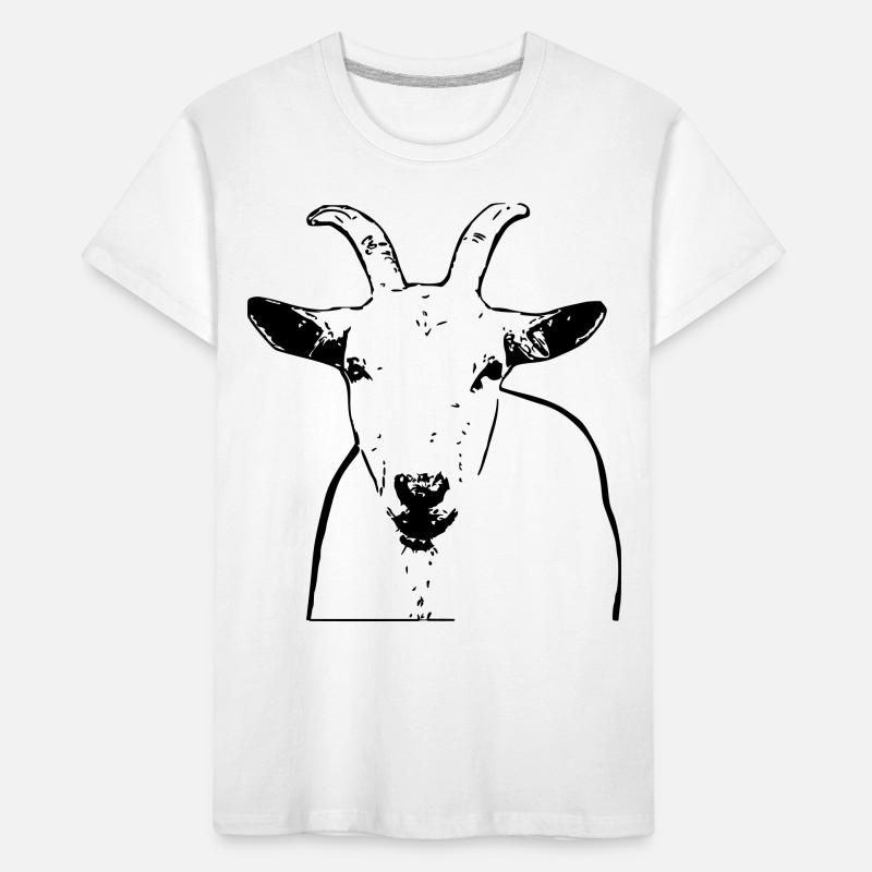 goat outlined Kids' Premium Organic T-Shirt