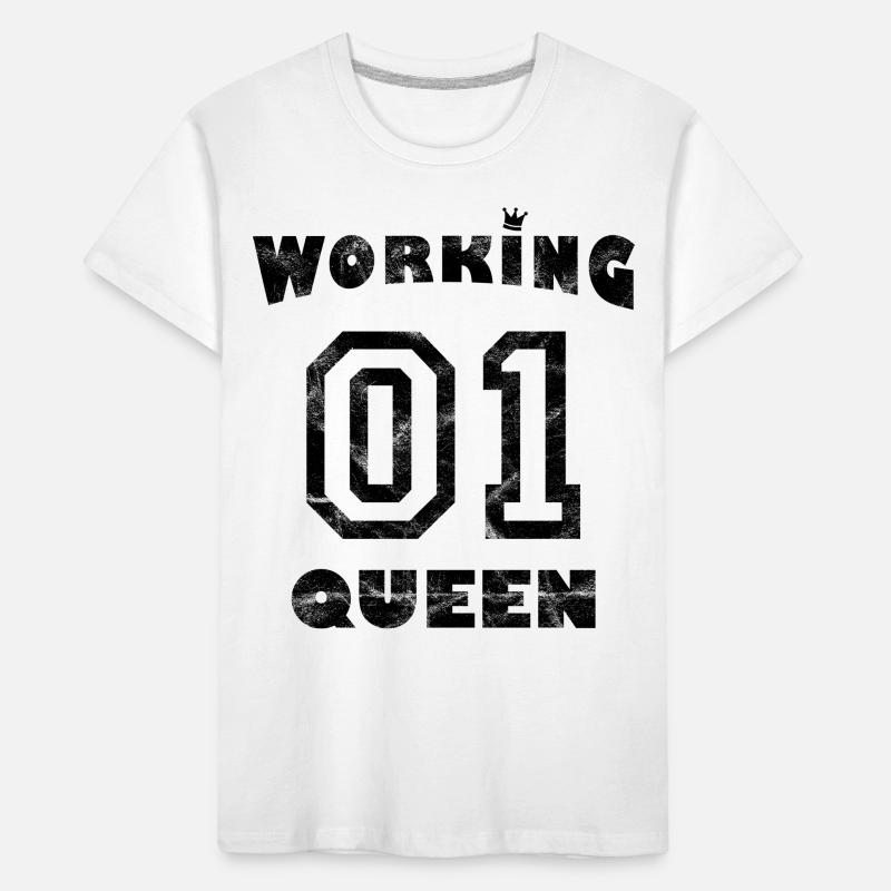 Work Workaholic - Working Queen Kids' Premium Organic T-Shirt