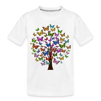 baum tree baumstamm wald forest woods77 - Kinder Premium Bio T-Shirt - Weiß - Vorne