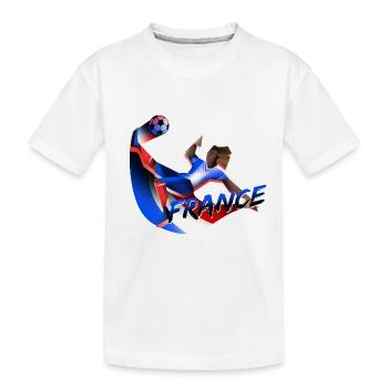 FRANCE FOOTBALL SHIRT - Kids' Premium Organic T-Shirt - white - Front
