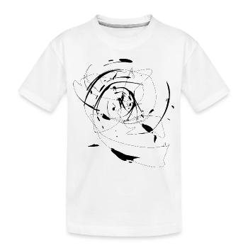 Art - lignes et taches de couleur - T-shirt bio Premium Enfant - blanc - Devant