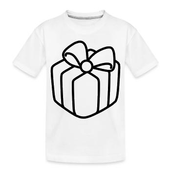 Geschenk - Kinder Premium Bio T-Shirt - Weiß - Vorne