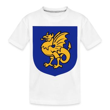 Fantasy-Kreatur Greif Zeichnung Bornholm - Kinder Premium Bio T-Shirt - Weiß - Vorne
