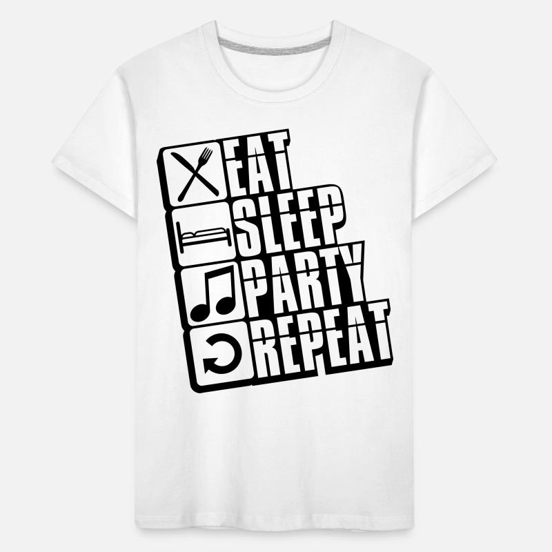 music note crew music repeat sleep buttons Kids' Premium Organic T-Shirt