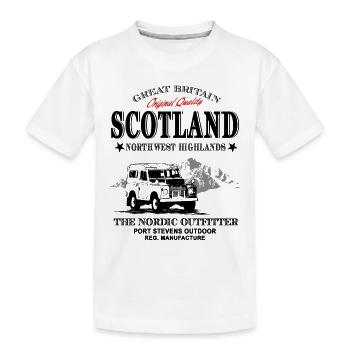 Schottland - Scotland - Jeep - Kinder Premium Bio T-Shirt - Weiß - Vorne