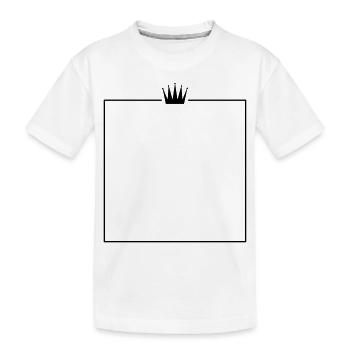 rahmen krone - Kinder Premium Bio T-Shirt - Weiß - Vorne