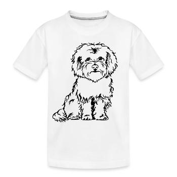 Bolonka Tsvetna - Kids' Premium Organic T-Shirt - white - Front