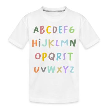 ALPHABET. ABÉCÉDAIRE. VIVE LA RENTRÉE. RENTRÉE DES - T-shirt bio Premium Enfant - blanc - Devant