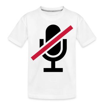 Mute Icon Mikrofon - Kinder Premium Bio T-Shirt - Weiß - Vorne