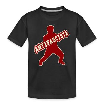 ANTIFASCISTA ANTIFASCISTE ANTIFASCISTE ANTIFASCISTA - T-shirt bio Premium Enfant - noir - Devant