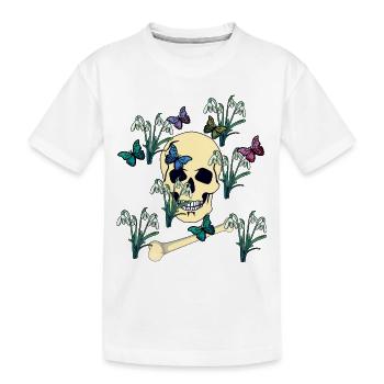 Schmetterlinge Falter Tod Ende Jenseits sterben - Kinder Premium Bio T-Shirt - Weiß - Vorne
