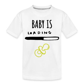 Baby is loading... - Kids' Premium Organic T-Shirt - white - Front