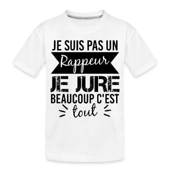 je suis pas un rappeur - T-shirt bio Premium Enfant - blanc - Devant