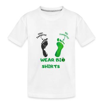 Empreinte biologique - T-shirt bio Premium Enfant - blanc - Devant