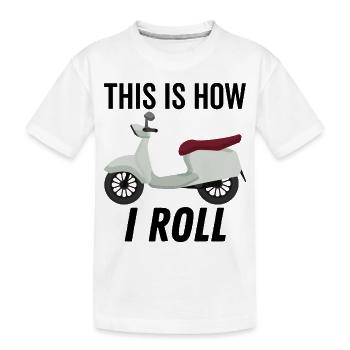 So rolle ich Moped - Kinder Premium Bio T-Shirt - Weiß - Vorne