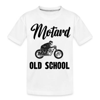 motard old school - T-shirt bio Premium Enfant - blanc - Devant