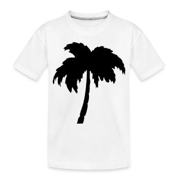Palm tree - Kids' Premium Organic T-Shirt - white - Front