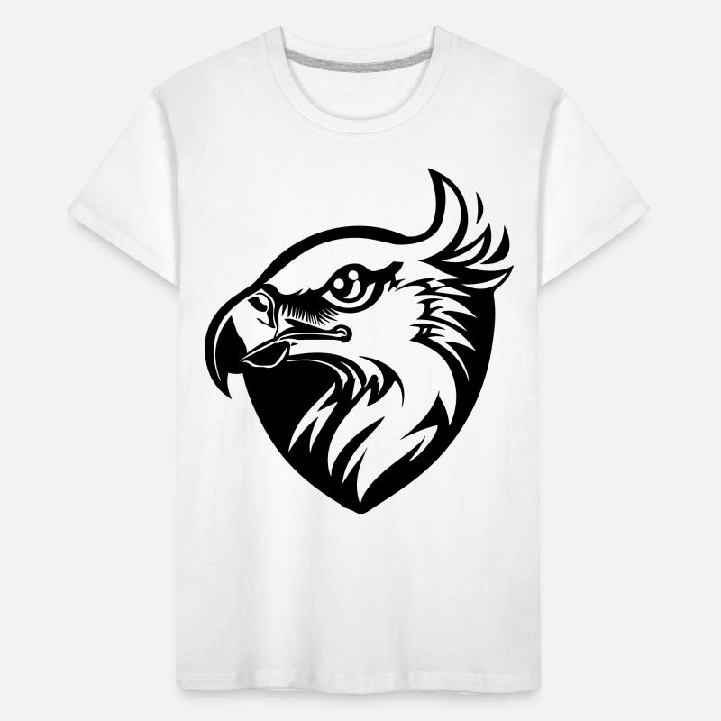 eagle's head with wing in profile with shield Kids' Premium Organic T-Shirt