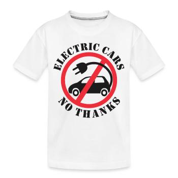 Voitures électriques Non merci - T-shirt bio Premium Enfant - blanc - Devant
