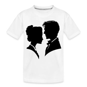 Mariage de couple Mariage de couple - T-shirt bio Premium Enfant - blanc - Devant