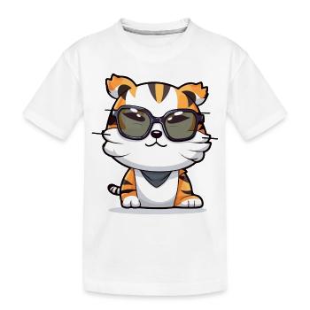 Kako le tigre - T-shirt bio Premium Enfant - blanc - Devant