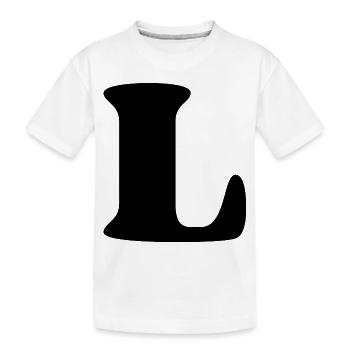 Lettre l - T-shirt bio Premium Enfant - blanc - Devant