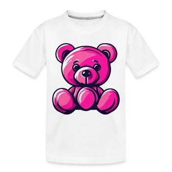 Ours en peluche / Peluche / Animal en peluche / Idée cadeau - T-shirt bio Premium Enfant - blanc - Devant