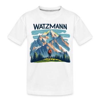 Berg Watzmann Faszination - Bayerischen Alpen - Kinder Premium Bio T-Shirt - Weiß - Vorne