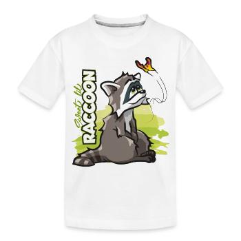 niedlicher Waschbär Sweet lil Raccoon - Kinder Premium Bio T-Shirt - Weiß - Vorne