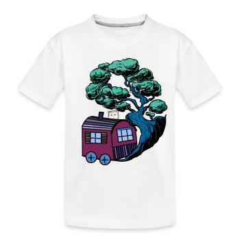 Chat, Chats, Remorque De Construction, Nature, Chat Domestique, Jardin - T-shirt bio Premium Enfant - blanc - Devant