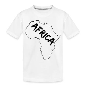 Aperçu de l’Afrique - T-shirt bio Premium Enfant - blanc - Devant