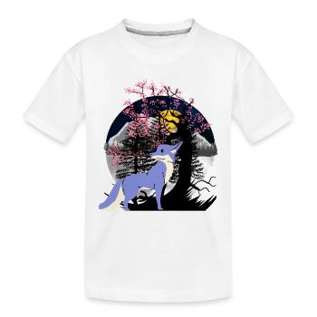 Habitants de la forêt, renards, renards, animaux de la forêt, nature - T-shirt bio Premium Enfant - blanc - Devant