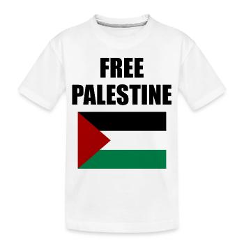 Free Palestine - Kids' Premium Organic T-Shirt - white - Front
