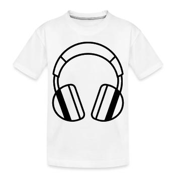 Gaming-Headset - Kinder Premium Bio T-Shirt - Weiß - Vorne